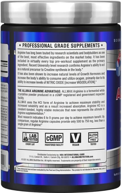 مكمل غذائي Arginine HCL من ALLMAX